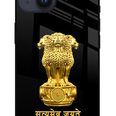 Satyamev Jayate Golden iPhone 14 Glass Case