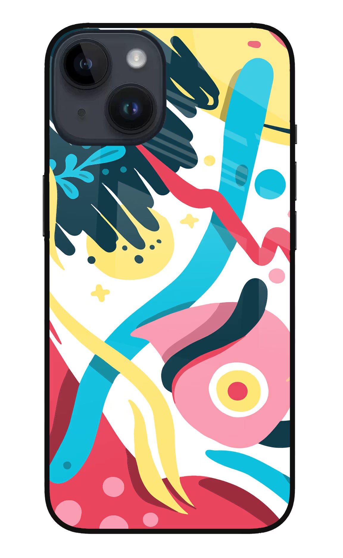 Trippy iPhone 14 Glass Case Back Cover by Casekaro