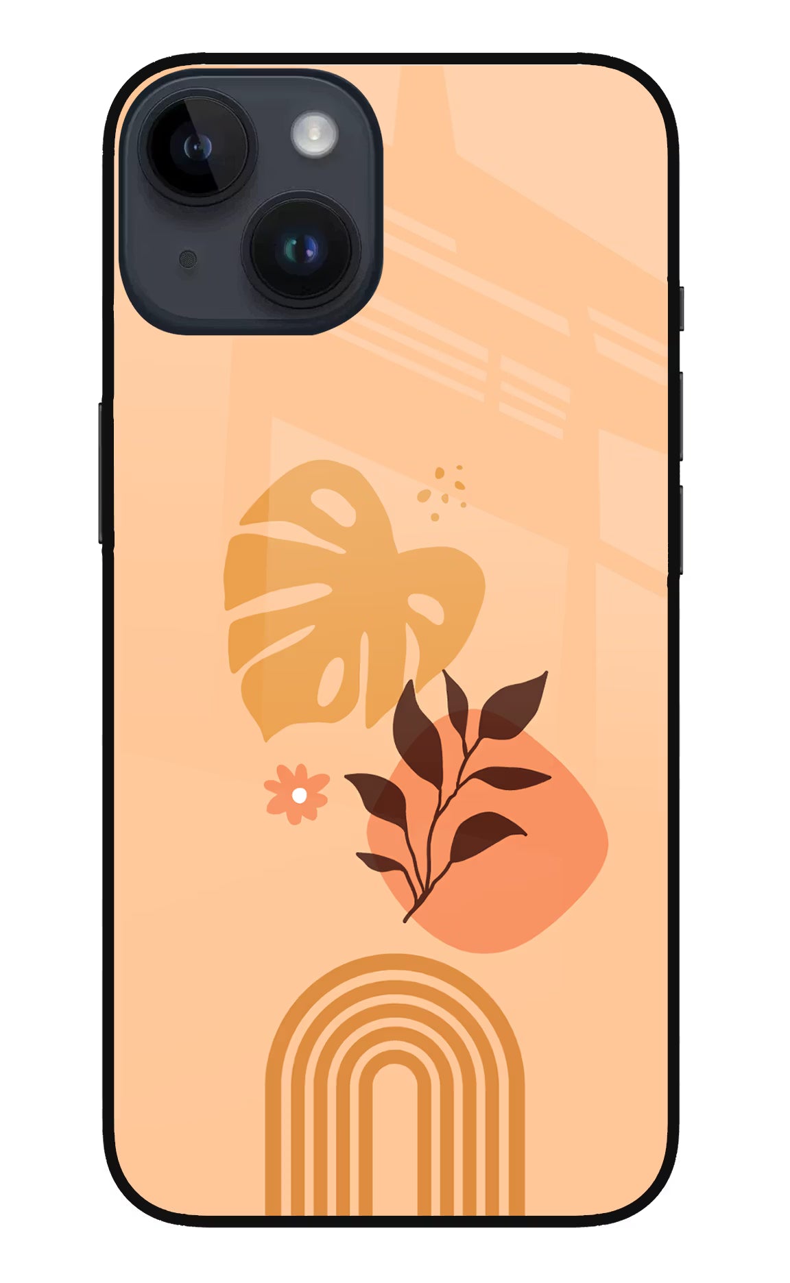 Bohemian Art iPhone 14 Glass Case Back Cover by Casekaro