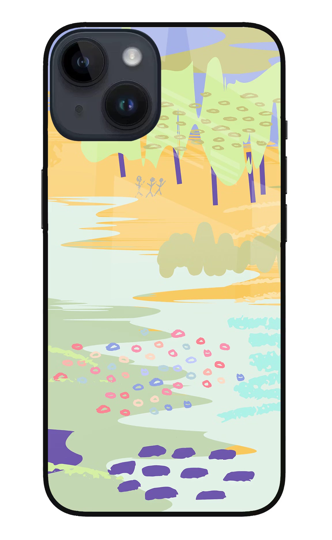 Scenery iPhone 14 Glass Case Back Cover by Casekaro