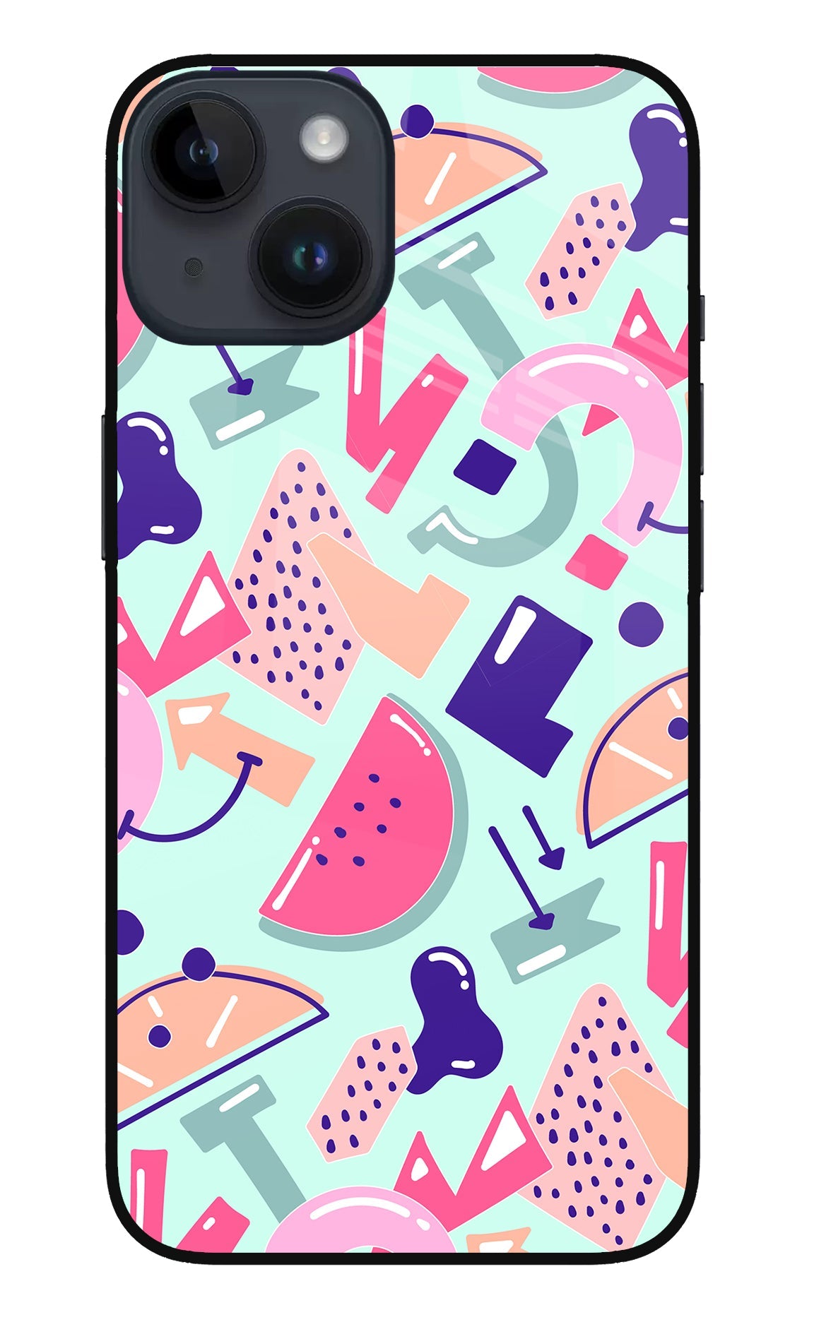 Doodle Pattern iPhone 14 Back Cover