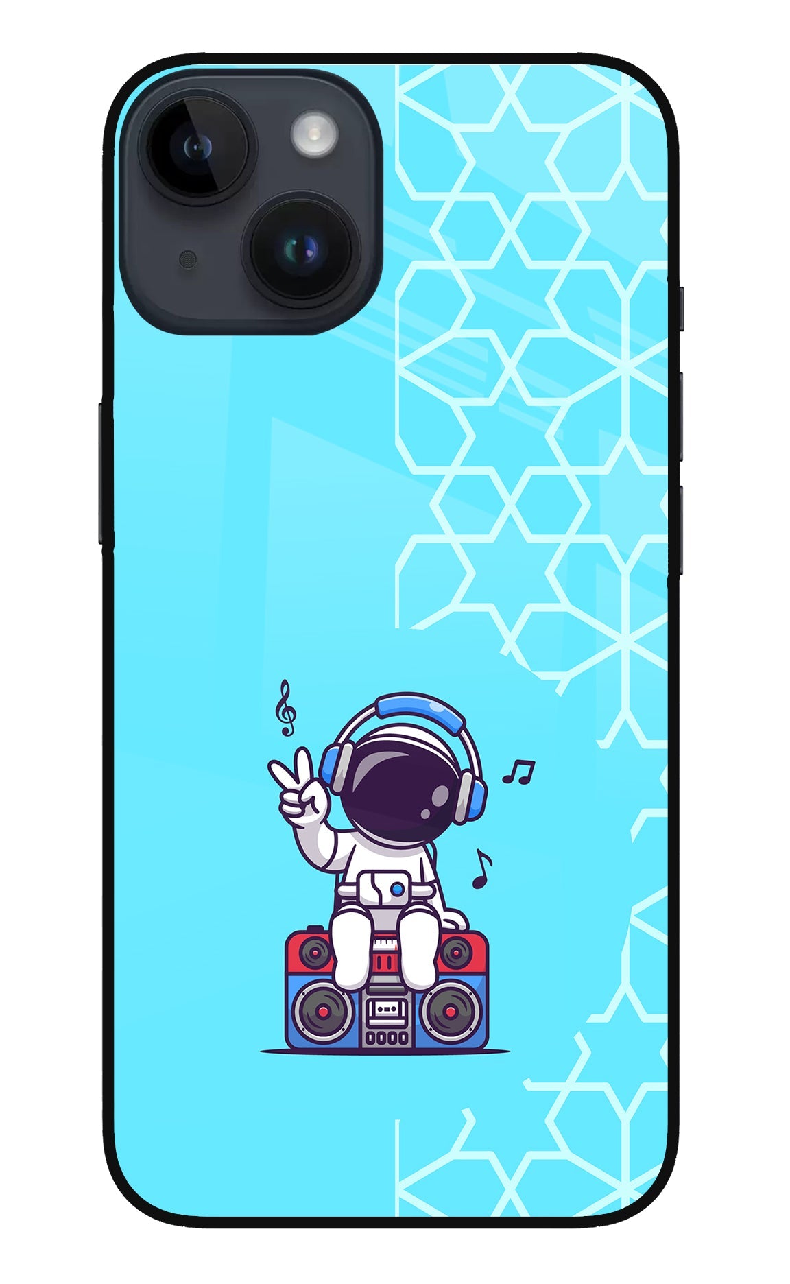 Cute Astronaut Chilling iPhone 14 Glass Case
