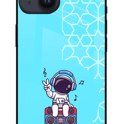 Cute Astronaut Chilling iPhone 14 Glass Case