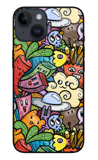 Veggie Doodle iPhone 14 Glass Case