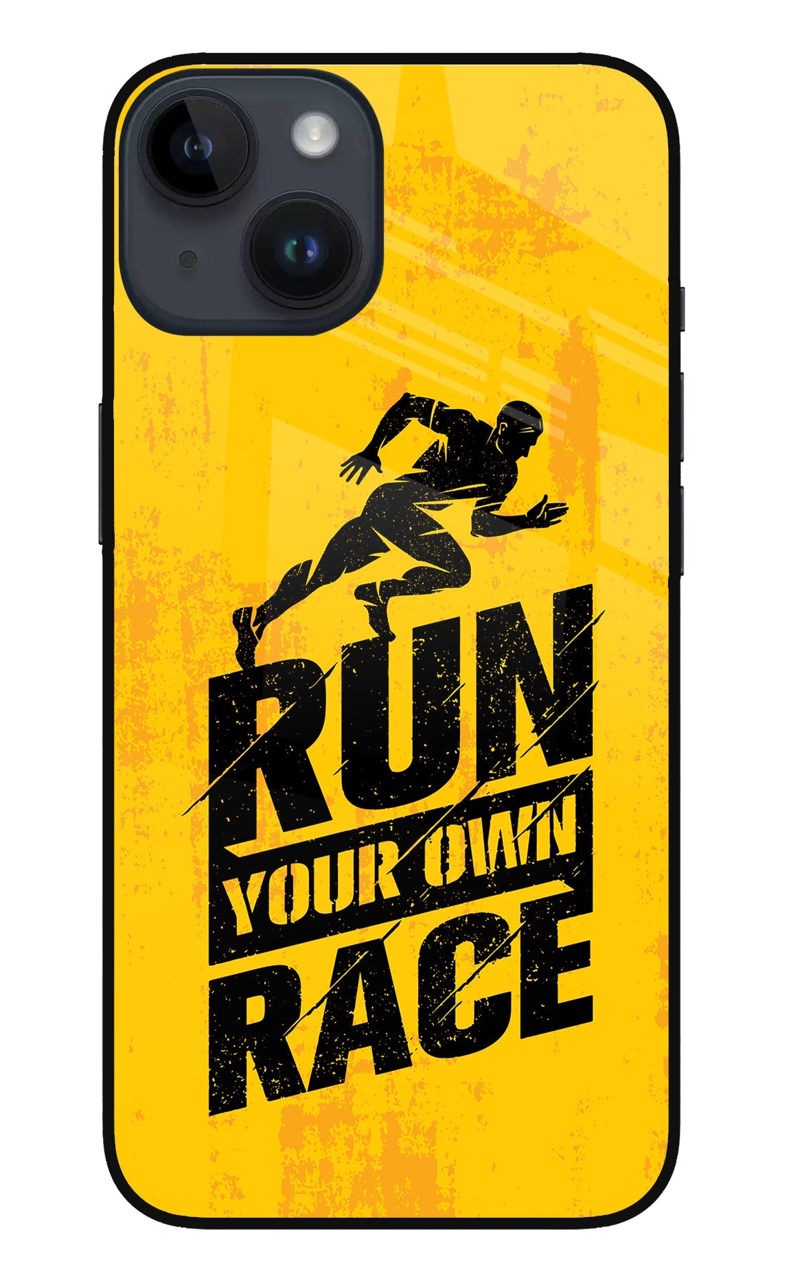 Run Your Own Race iPhone 14 Glass Case