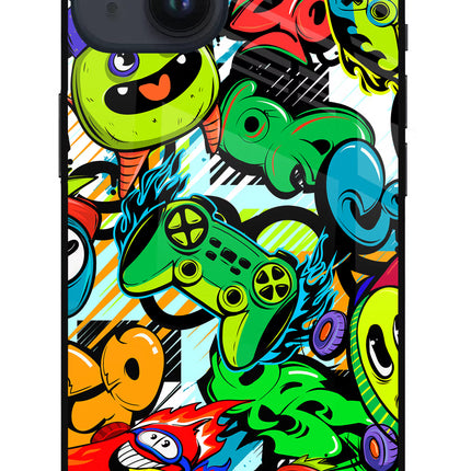 Game Doodle iPhone 14 Glass Case