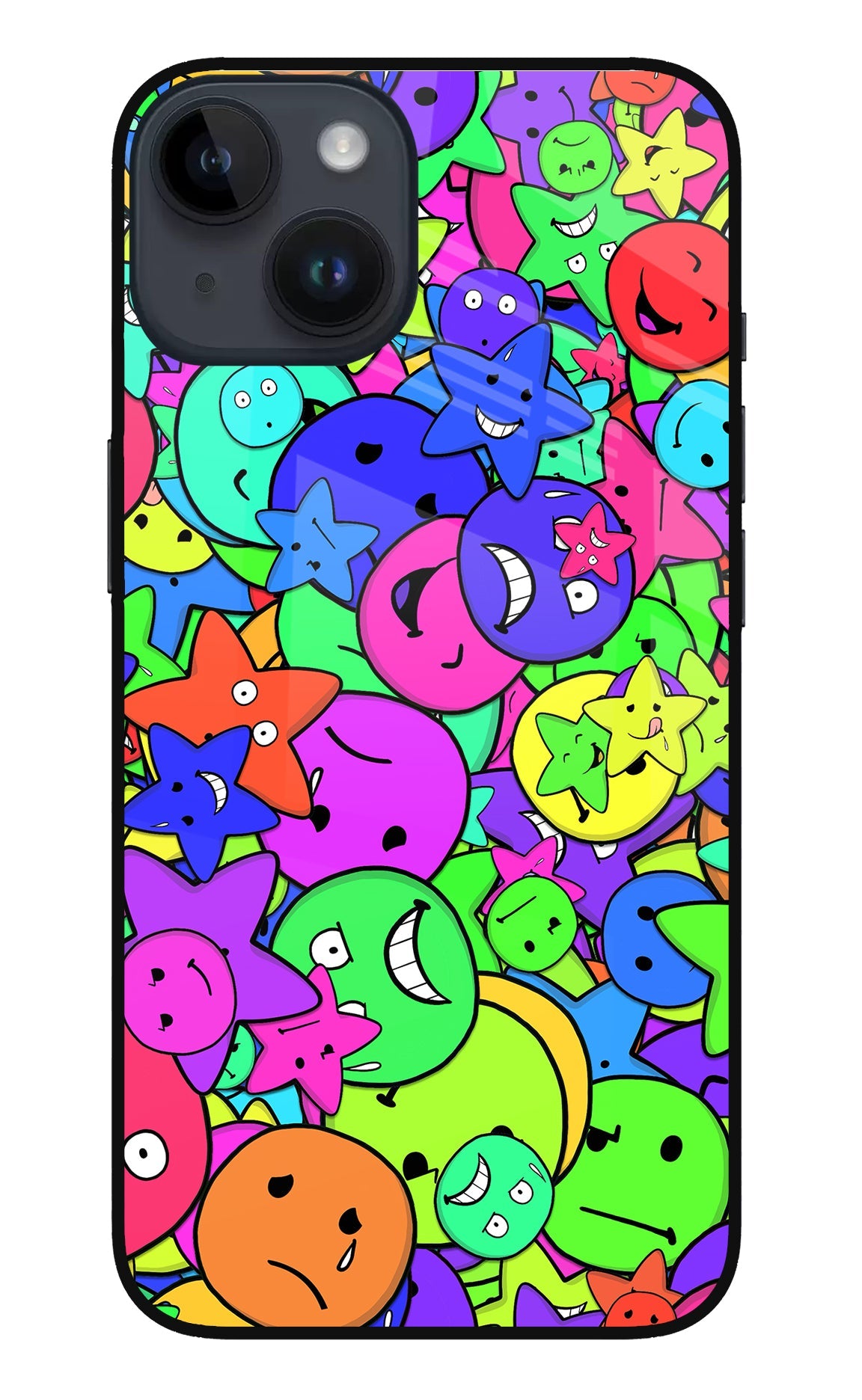 Fun Doodle iPhone 14 Glass Case