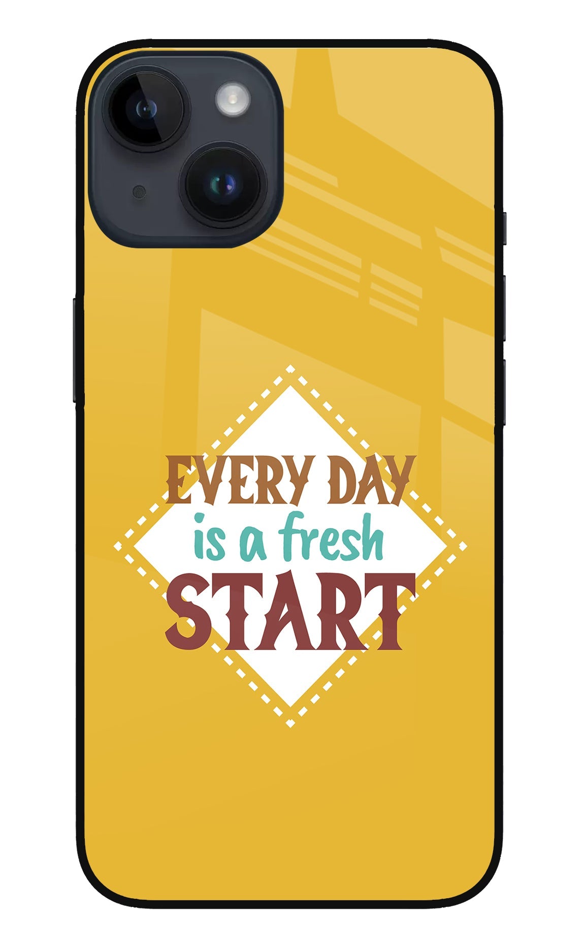 Every day is a Fresh Start iPhone 14 Glass Case