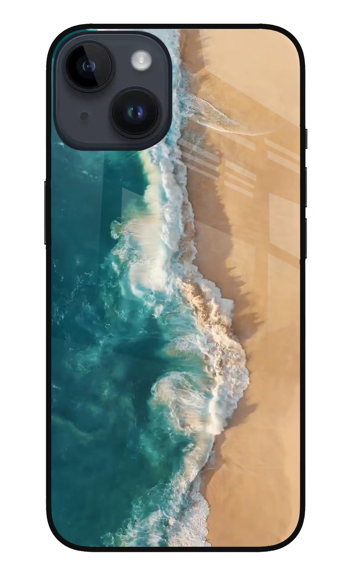 Ocean Beach iPhone 14 Glass Case Back Cover by Casekaro