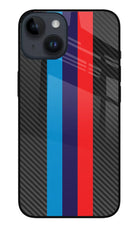 BMW Stripes Pattern iPhone 14 Glass Case
