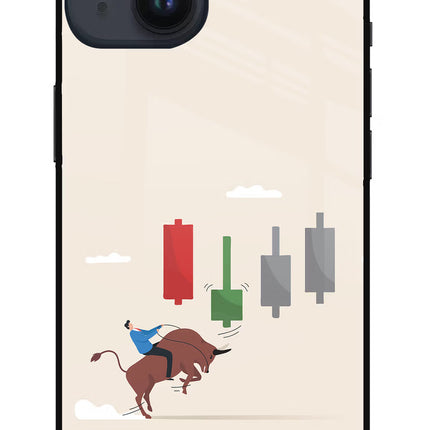 Bull Trading Momentum iPhone 14 Glass Case