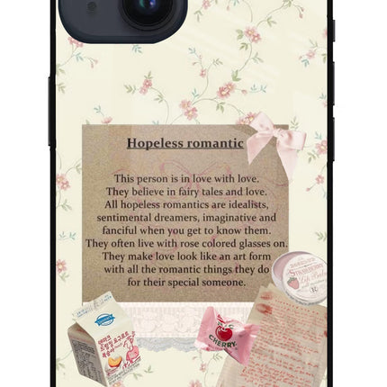 Hopeless Romantic iPhone 14 Glass Case