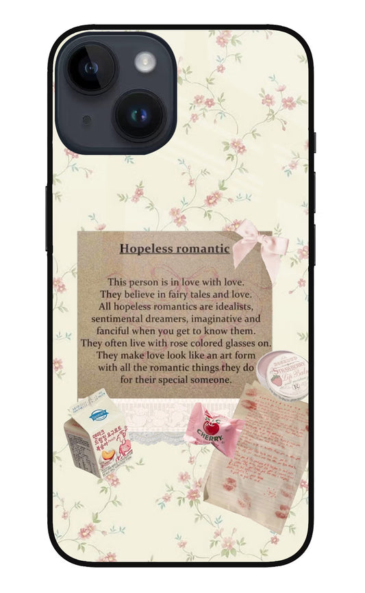 Hopeless Romantic iPhone 14 Glass Case