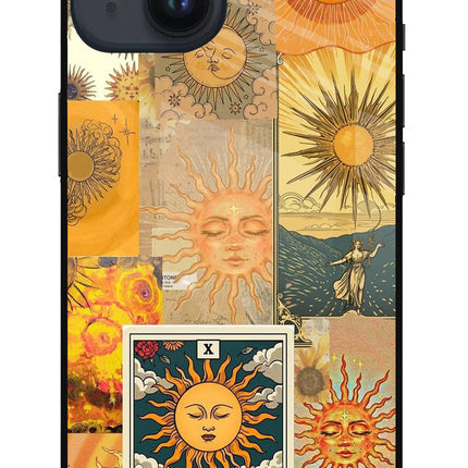 Sun iPhone 14 Glass Case Back Cover by Casekaro