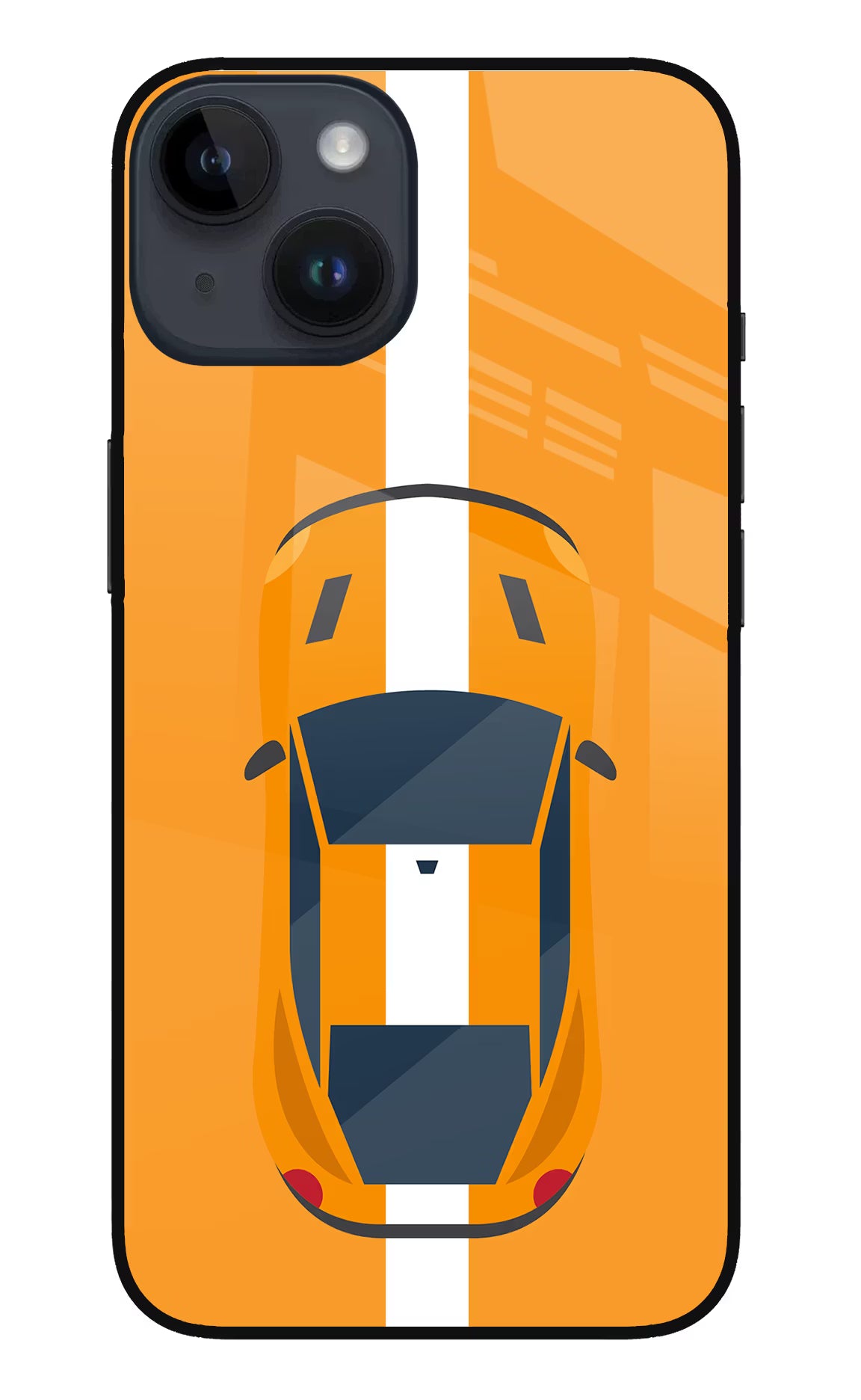 Highway Pursuit iPhone 14 Glass Case Back Cover by Casekaro