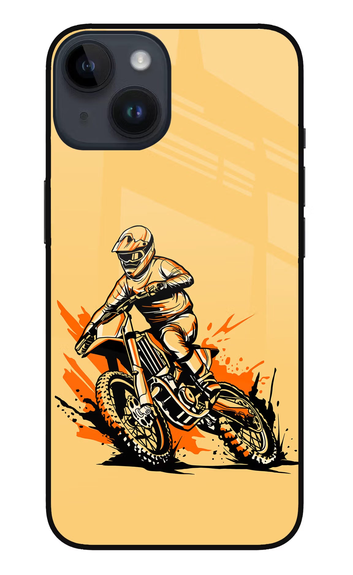 Off-Road Fury iPhone 14 Glass Case Back Cover by Casekaro
