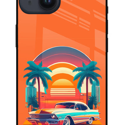 Palm Drive 80s iPhone 14 Glass Case