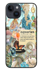 Aquarius Zodiac iPhone 14 Glass Case