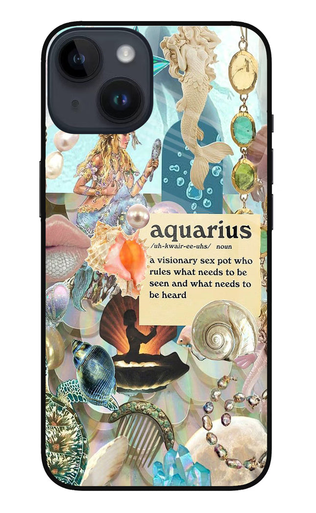Aquarius Zodiac iPhone 14 Glass Case