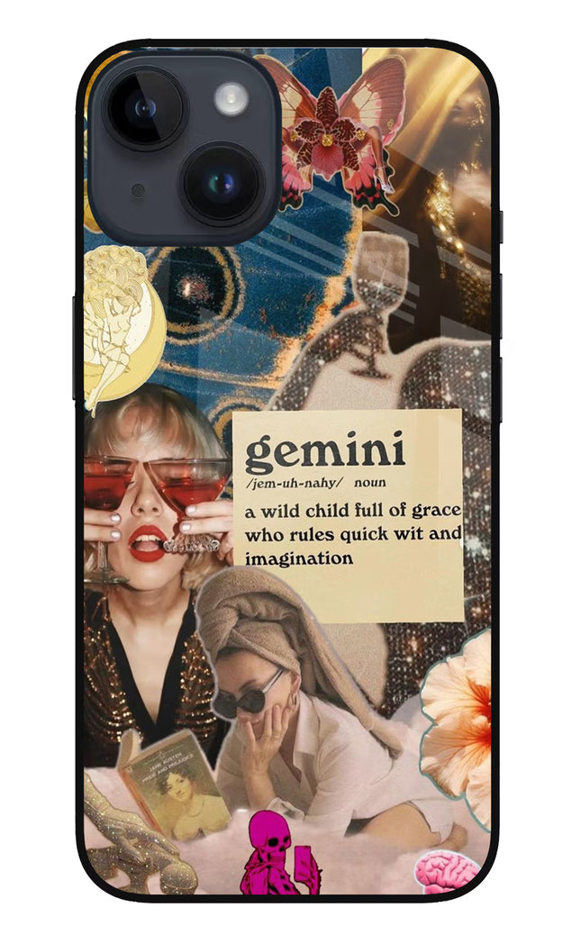 Gemini Zodiac iPhone 14 Glass Case