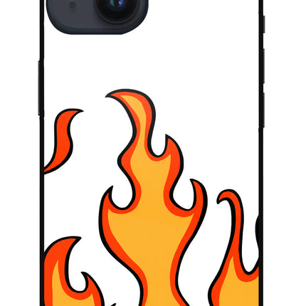 Fired Up – White iPhone 14 Glass Case