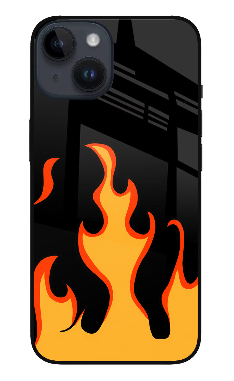 Fired Up – Black iPhone 14 Back Cover, Metal case