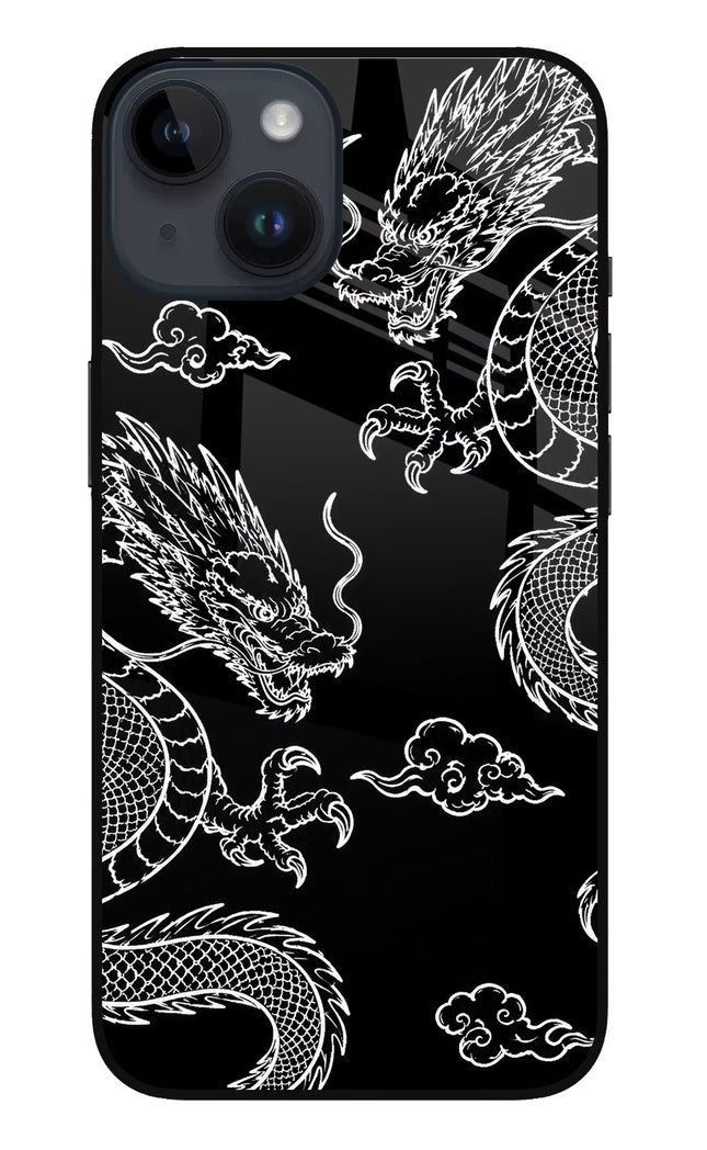 Twin Dragons iPhone 14 Glass Case