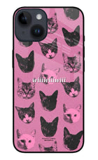 Pink Cats iPhone 14 Glass Case