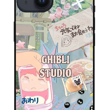 Studio Ghibli iPhone 14 Glass Case Back Cover by Casekaro