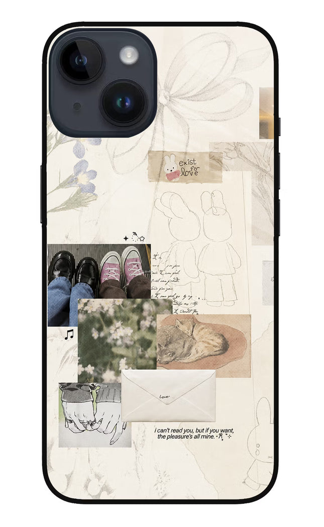 Soft Aesthetic iPhone 14 Glass Case