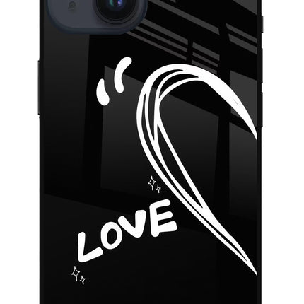 Love Line iPhone 14 Glass Case Back Cover by Casekaro