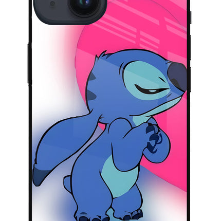 Stitch Hug iPhone 14 Glass Case