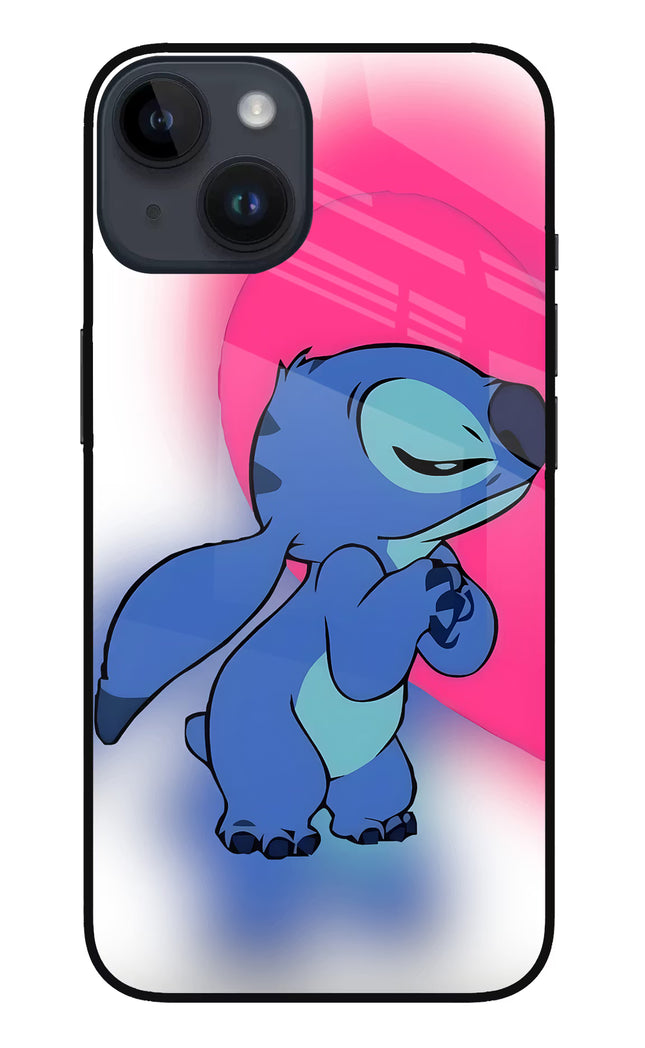 Stitch Hug iPhone 14 Glass Case