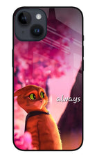 Always Cat iPhone 14 Glass Case