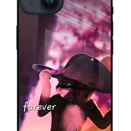 Forever Cat iPhone 14 Glass Case