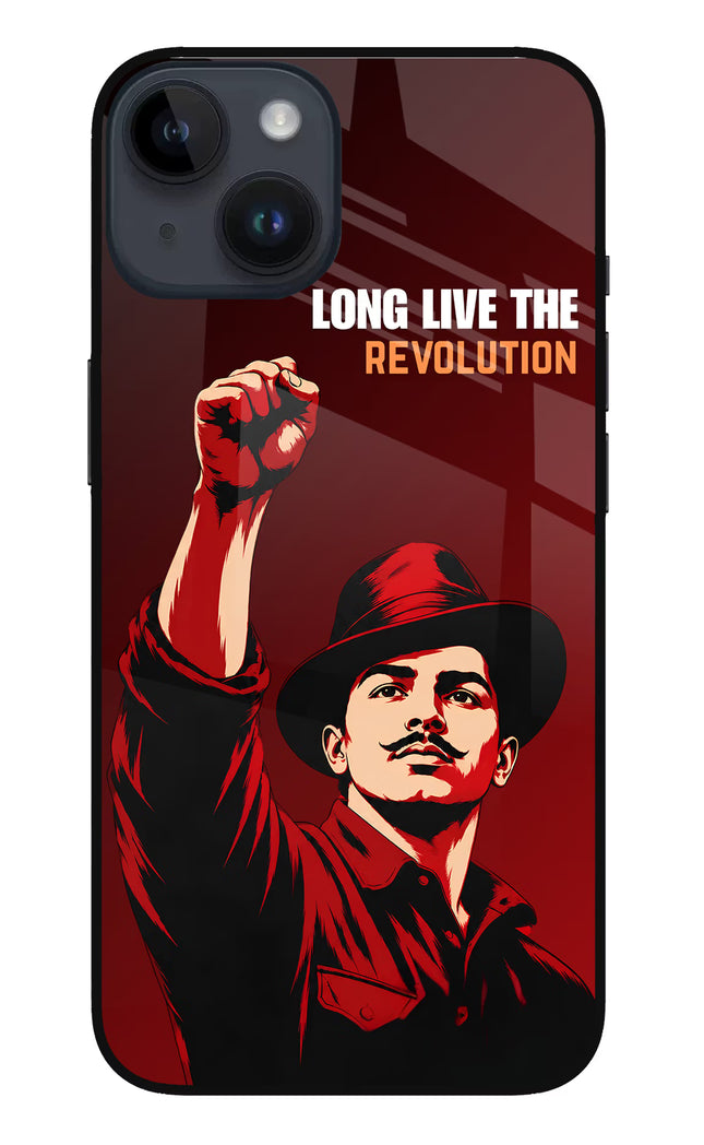 Bhagat Singh Revolution iPhone 14 Glass Case
