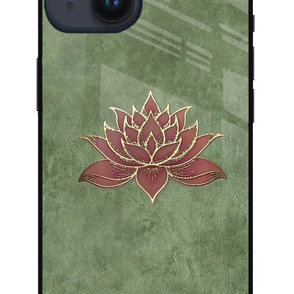 Lotus Grace iPhone 14 Glass Case Back Cover by Casekaro