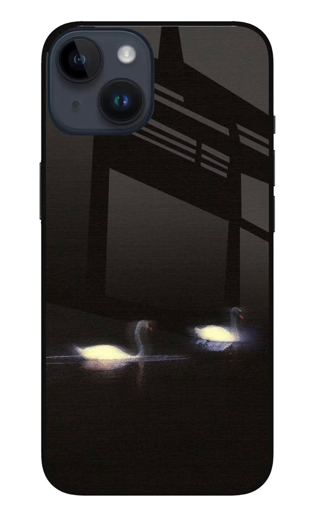 Silent Swans iPhone 14 Glass Case