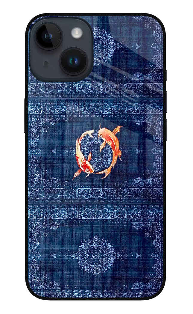 Koi Blue iPhone 14 Glass Case