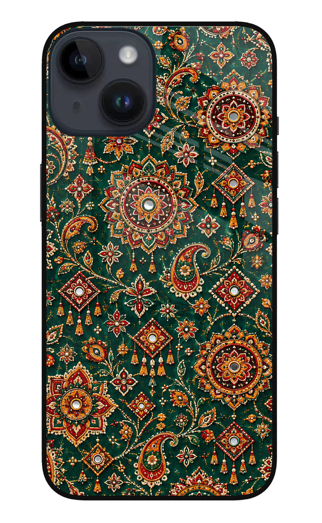 Green Pataka iPhone 14 Glass Case
