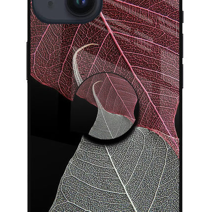 Leaf Pattern iPhone 14 Glass Case