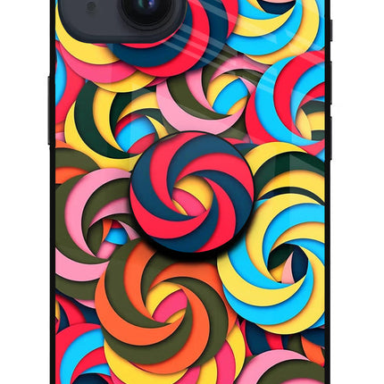 Spiral Pattern iPhone 14 Glass Case