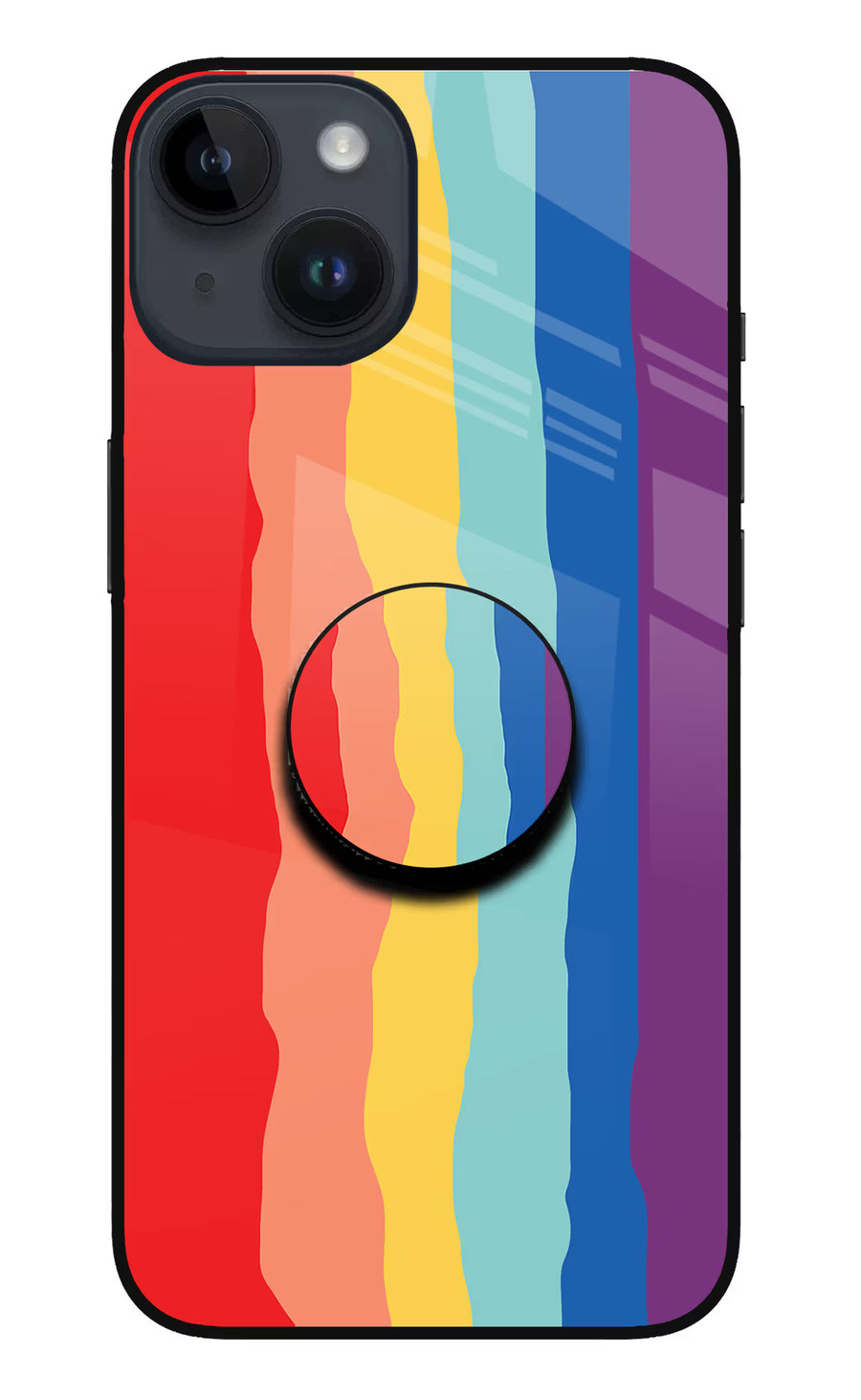 Rainbow iPhone 14 Pop Case, Metal case