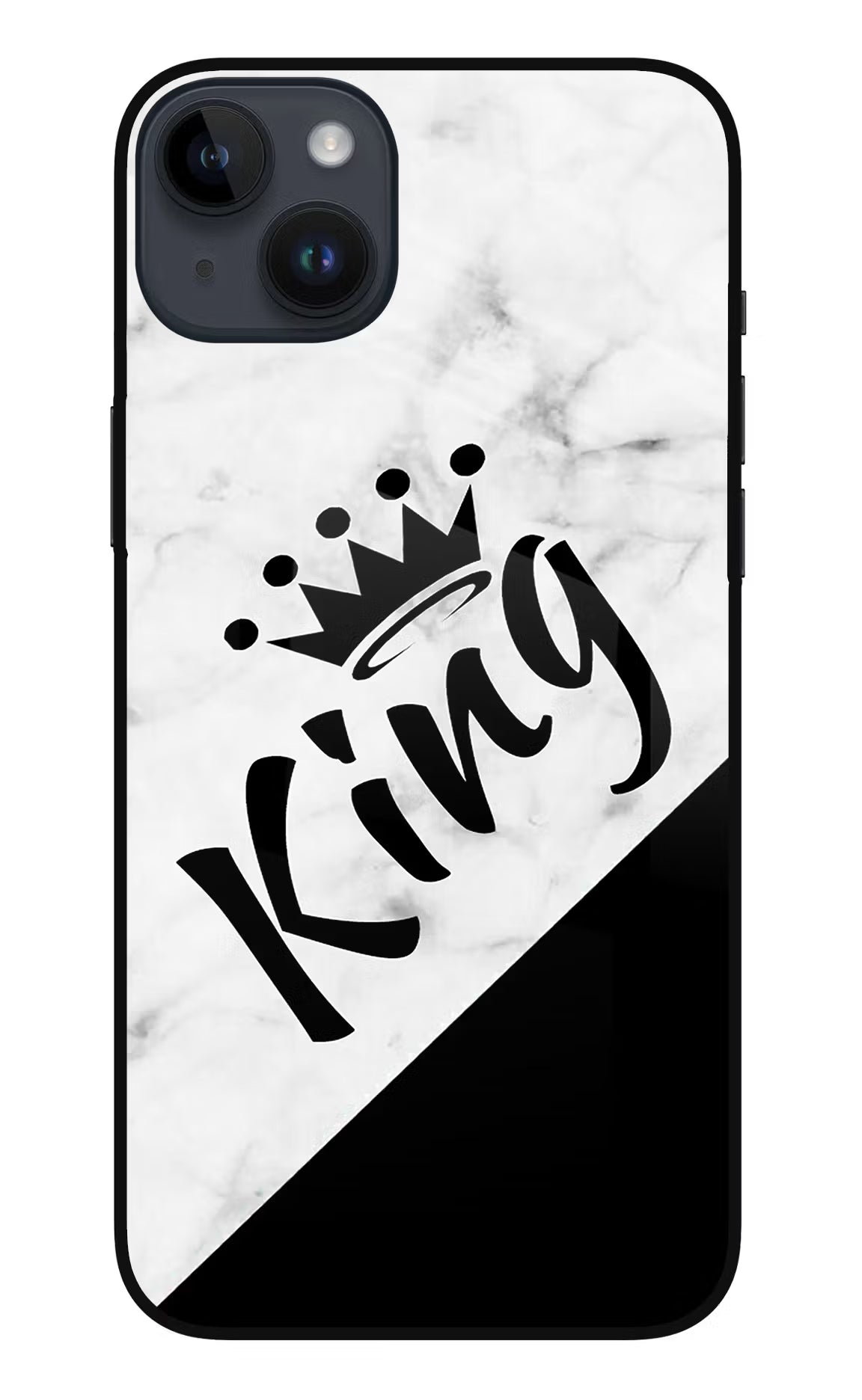 King iPhone 14 Plus Glass Case Back Cover by Casekaro
