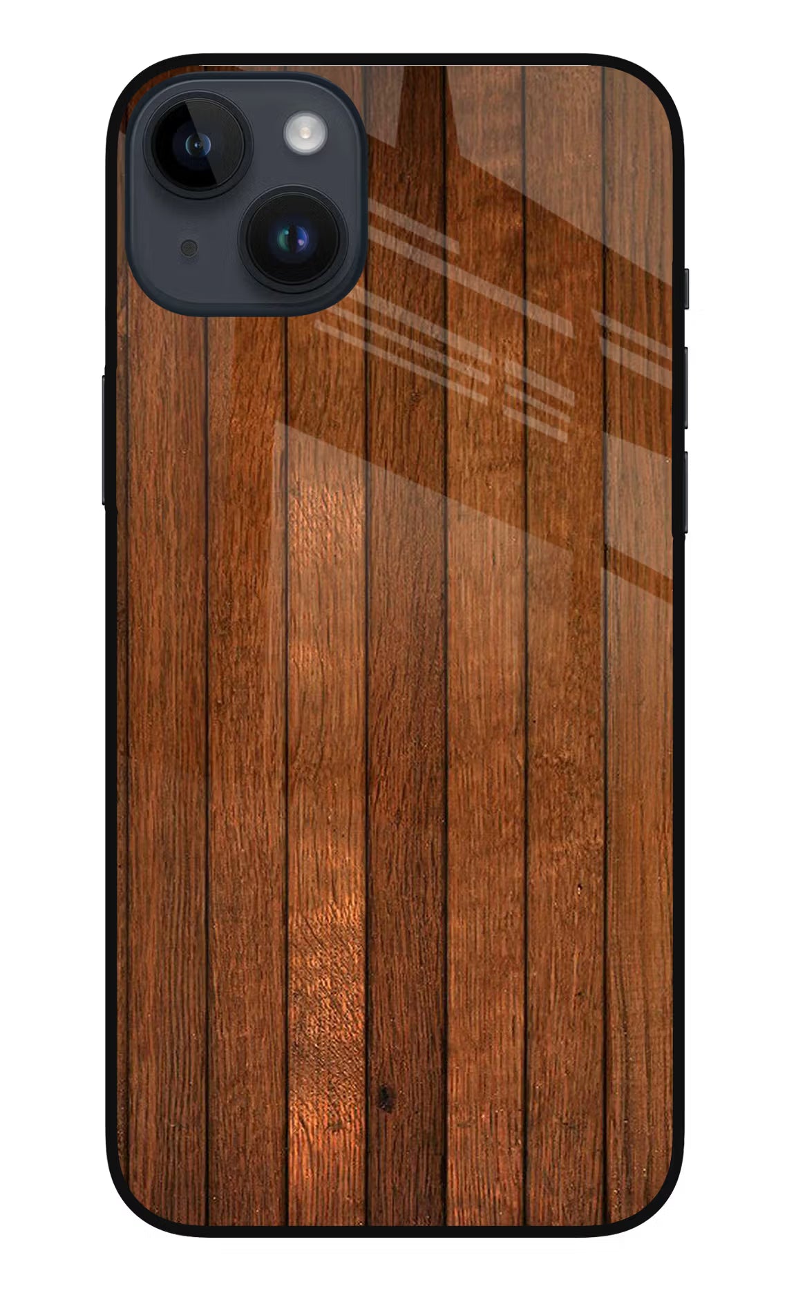 Wooden Artwork Bands iPhone 14 Plus Glass Case Back Cover by Casekaro