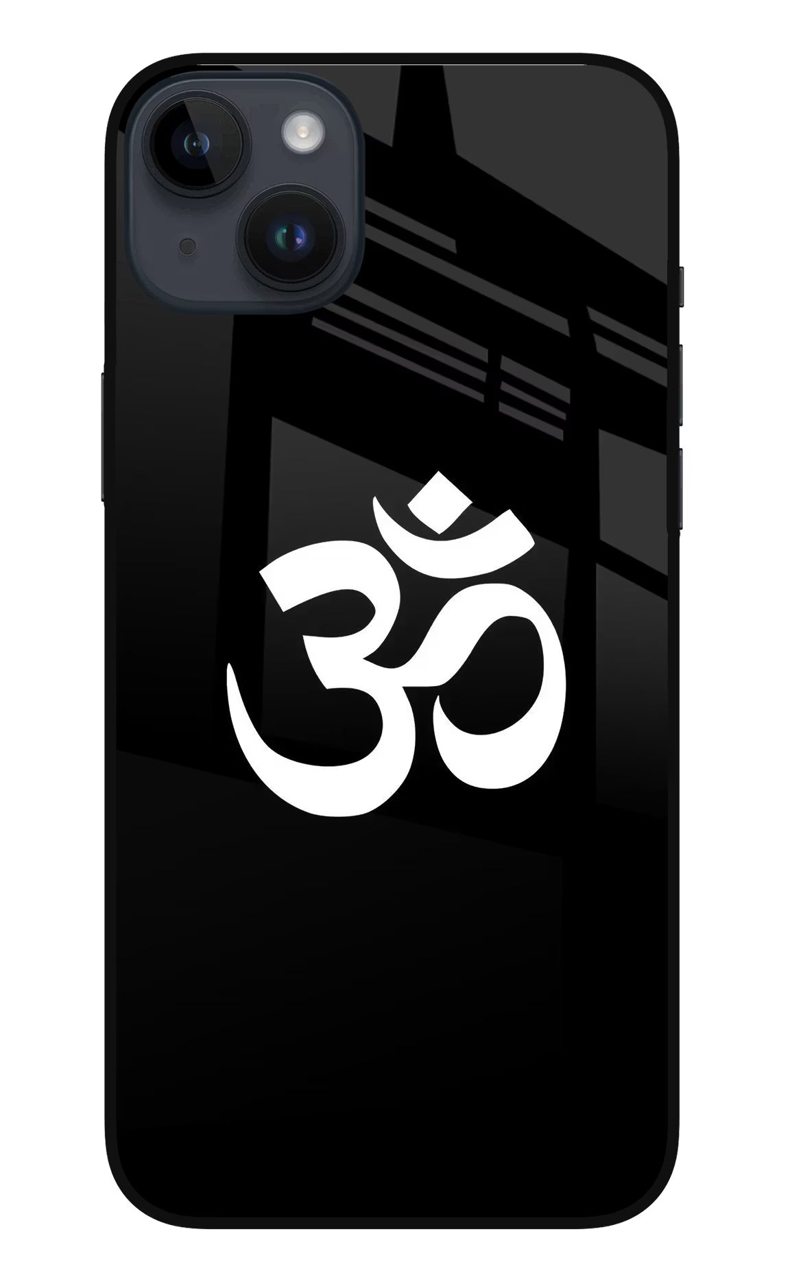 Om iPhone 14 Plus Glass Case Back Cover by Casekaro