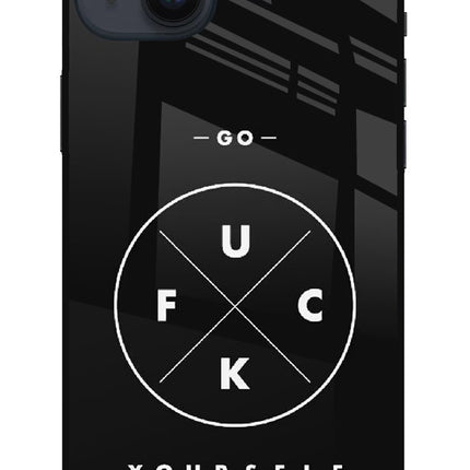 Go Fuck Yourself iPhone 14 Plus Glass Case Back Cover by Casekaro