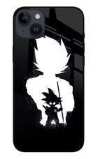 Goku Shadow iPhone 14 Plus Glass Case Back Cover by Casekaro