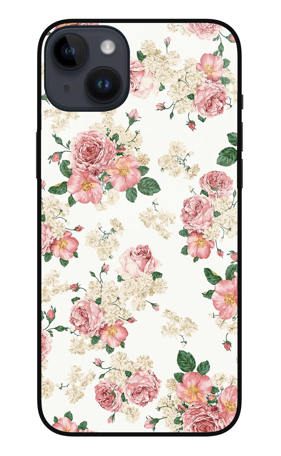 Flowers iPhone 14 Plus Back Cover, Metal case
