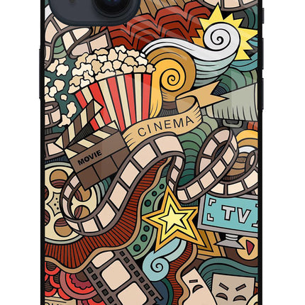Cinema Abstract iPhone 14 Plus Glass Case Back Cover by Casekaro